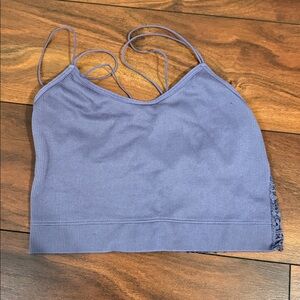 Purple Lace Crop Top